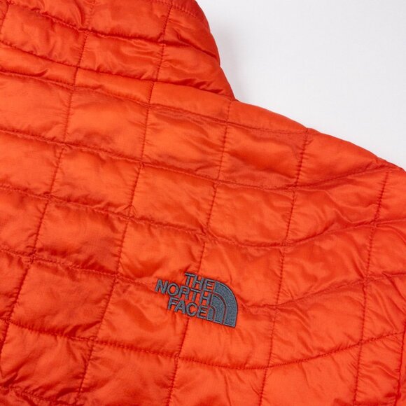 The North Face Thermoball Puffer Jacket Men's XL Orange Lightweight Full Zip - Picture 11 of 16